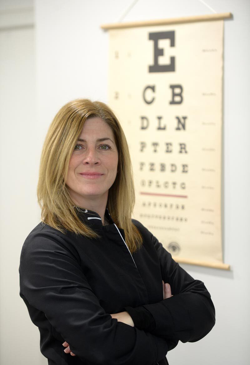 Andrea Sanjurjo directora de la optica Sanjurjo de Estella-Lizarra